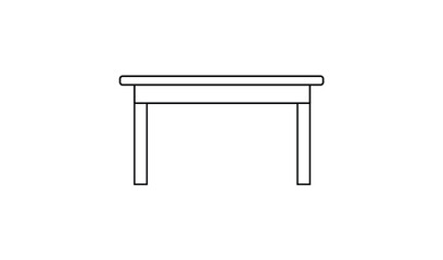 Line table vector illustration
