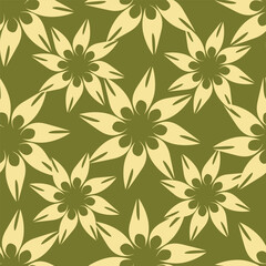 Fototapeta premium Abstract seamless floral pattern. Spring Trendy flowers print, Plant background, design for fabric, cloth design, covers, wallpapers, print, scrapbooking