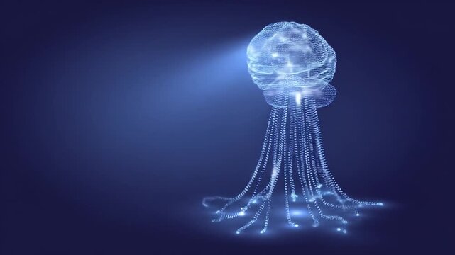 Abstract digital brain concept innovation technology artificial intelligence