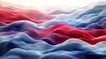 Abstract Wavy Patterns in Red and Blue Tones for Creative Backgrounds