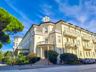 Obraz premium Cesenatico- Italy- 7 September 2025: street in the center of the historic city