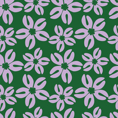 Exotic hand drawn flowers, seamless patterns with floral for fabric, textiles, clothing, wrapping paper, cover, banner, home decor, abstract backgrounds