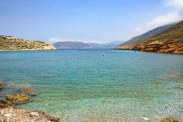 Agios Pavlos Beach in Amorgos situated on the northern coast. Cyclades, Greece