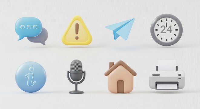 Collection of modern ui icons for digital applications and websites featuring technology and communication symbols