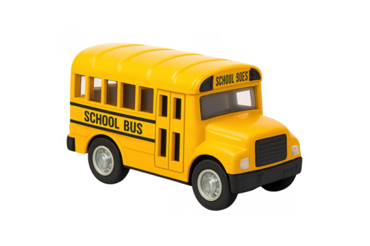 Yellow school bus toy for childhood education - Powered by Adobe