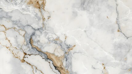 Obraz premium Elegant White Marble Texture with Gray and Gold Veins, Subtle Patterns, and a Luxurious Aesthetic Feel.