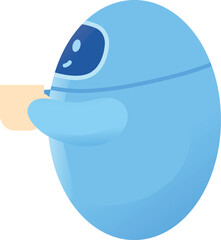 Side Profile Robot Holding Cup