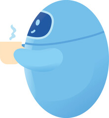 Side Profile Robot Holding Cup