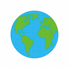 Fototapeta premium Earth Illustration - A Simple and Clean Depiction of Our Planet.