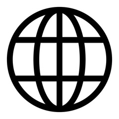 earth globe icon on metal internet button