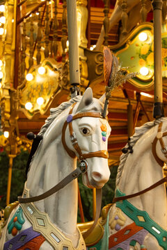Vintage Merry-Go-Round Horse in Chapultepec, Mexico City