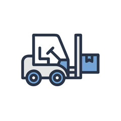 forklift truck vector illustration