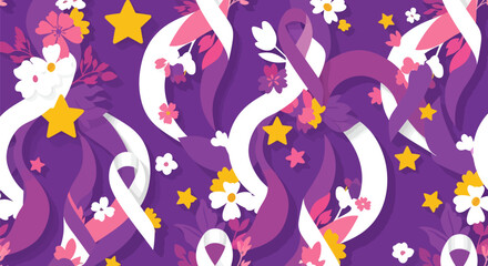 Ribbon and Floral Pattern