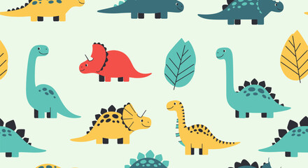 Obraz premium Cute dino pattern