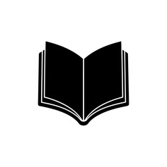 book silhouette  black vector icon style  simple 