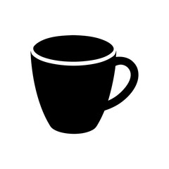 coffee cup silhouette  black vector icon style  si