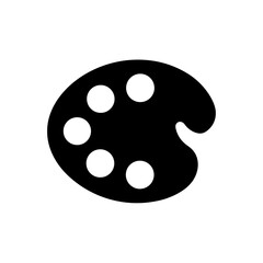palette silhouette  black vector icon style  simple