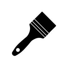 paintbrush silhouette  black vector icon style  simple