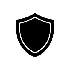 shield silhouette  black vector icon style  simple
