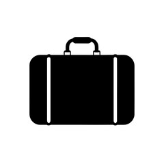 suitcase silhouette  black vector icon style  simple