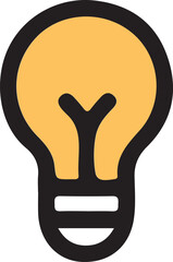 Modern light bulb icon representing innovation and creative ideas