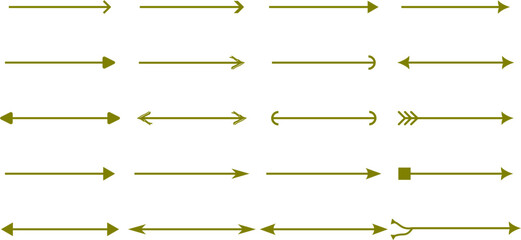 Collection of various arrow symbols and directional indicators, showcasing diverse designs and styles.