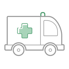 Ambulance Medical Icon - Emergency Vehicle & Rescue Symbol