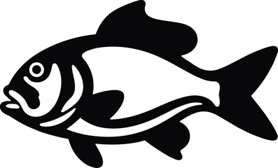 Obraz premium Fish silhouette design on white background