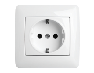 electrical outlet isolated on white