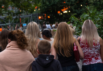 People at a street party