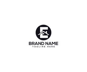 Elegant E-Home Logo: A sophisticated logo design showcases the letter E incorporated with a house icon, embodying home, security, and modern design.