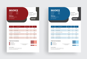 Super market invoice design template design 