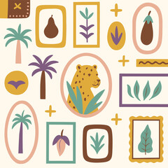 summer icons set