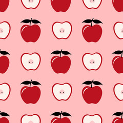 Red Apple Grid Pattern
