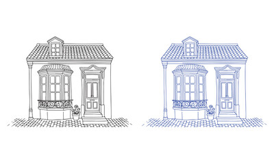 Doodle Building Elements Hand-Drawn Sketch Vector