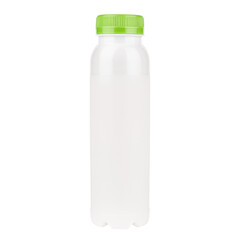 yogurt in a bottle on a white background, isolate