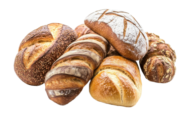 Bread viennoiserie on white background.png