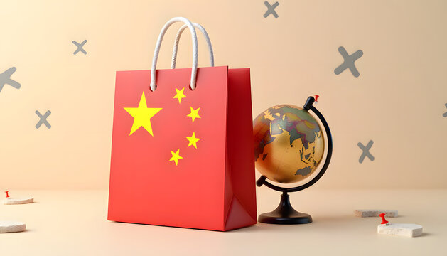 China's Shopping and Global Trade Concept - Powered by Adobe