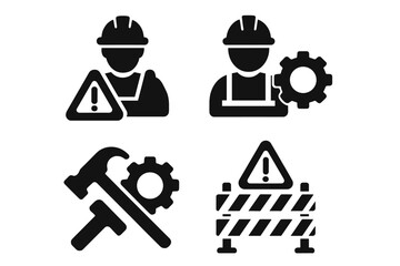 Work in process icon vector illustration, transparent background, ordered set, business workflow, progress symbol, project status, task management, productivity concept, digital interface element