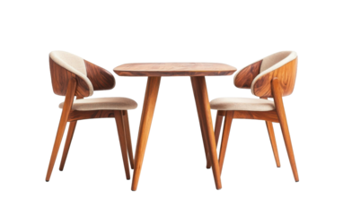 Dinning furniture set chair table on white background.png