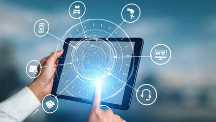 Online car rental service with booking, GPS, key handover and vehicle sharing icons representing modern mobility, travel convenience and digital rental platforms. Gist