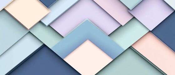 Abstract Pastel Geometric Shapes Pattern Design