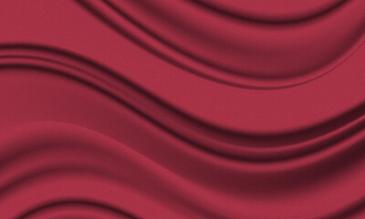Elegant maroon fabric drapery background with flowing waves for luxurious design concepts