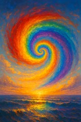 abstract colorful background with waves