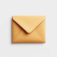 Classic tan envelope isolated on white background, perfect for invitations, letters, or announcements, offering a timeless and elegant way to deliver messages