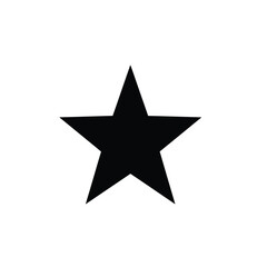 Fototapeta premium A simple black star icon, a Christmas Opening Silhouette symbol for festive holiday celebrations and events