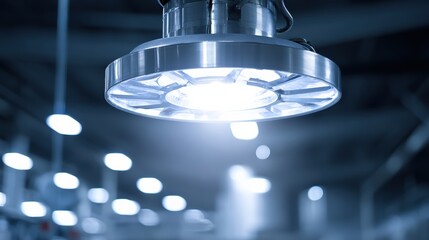 Industrial led ceiling light fixture focused on bright illumination