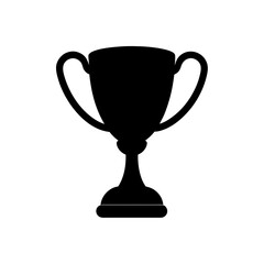 Silhouette of a classic trophy cup design on transparent background