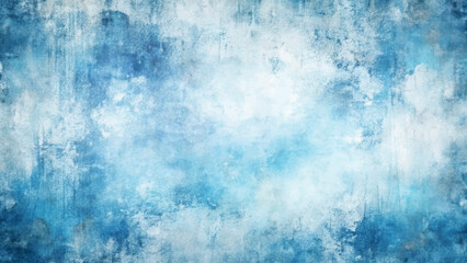 Fototapeta premium Abstract Blue and White Grunge Smudged Rough Painted Texture Background Design