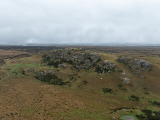 Aerial View of Mt. Sunday / Edoras in the South Island of New Zealand